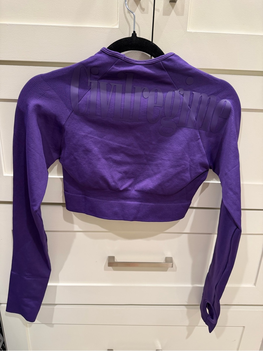 Civil Regime Concrete Kelly Seamless Long Sleeve Top Purple